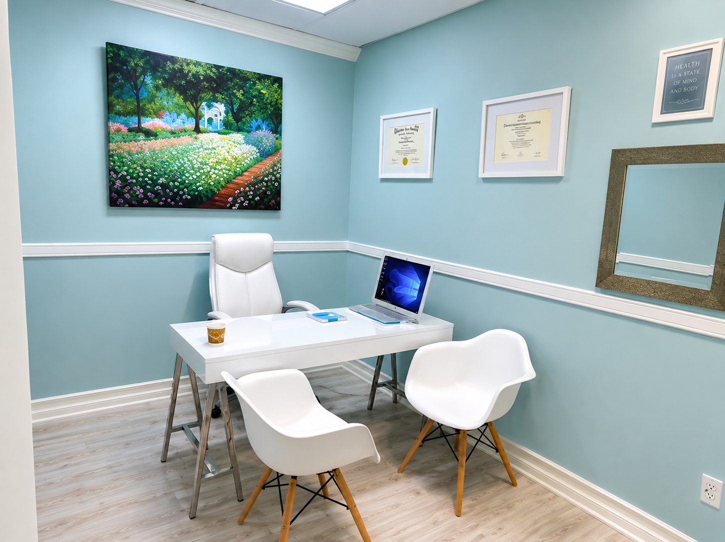 Bright consultation room at Idea Dental